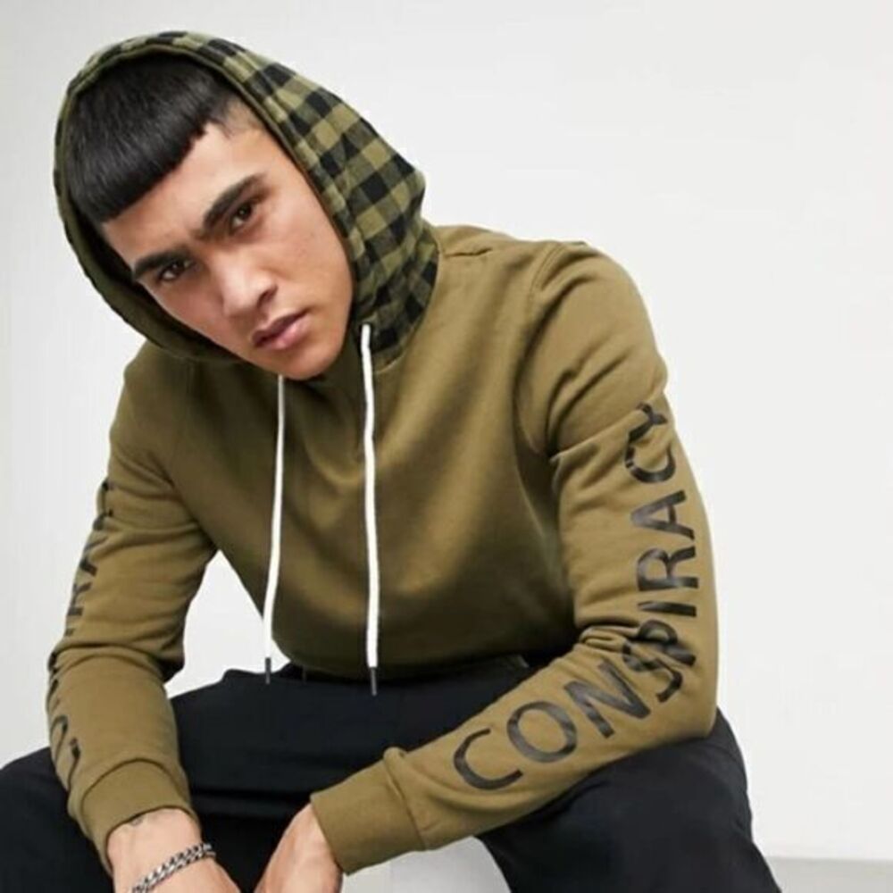 Wesc Sweatshirt Murphy check green men’s hoodie M